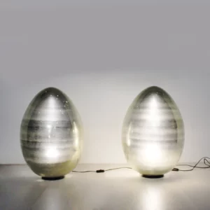Coppia lampade Murano in vetro soffiato