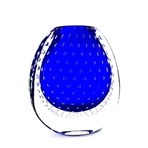 Vaso in vetro Murano blu