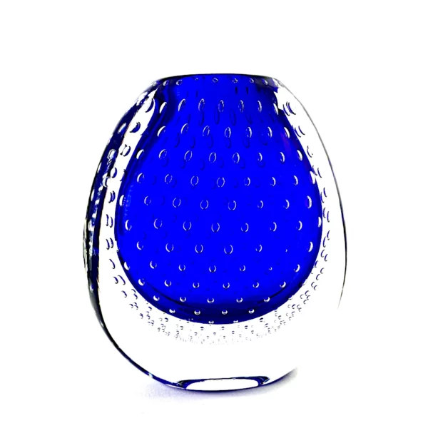 Vaso in vetro Murano blu